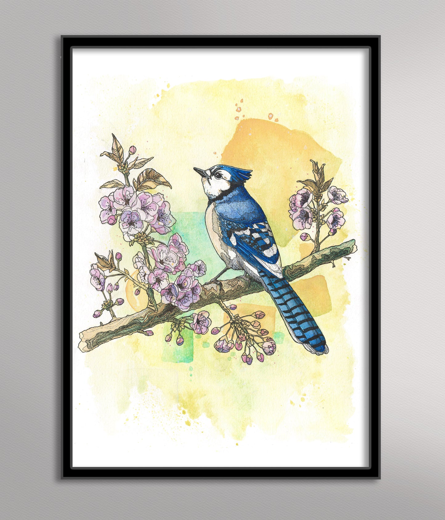 Blue Jay in Bloom - print